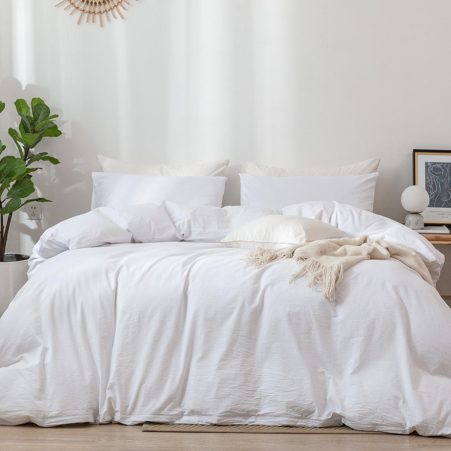 Cloud Solid Duvet Cover Set(Clean White)