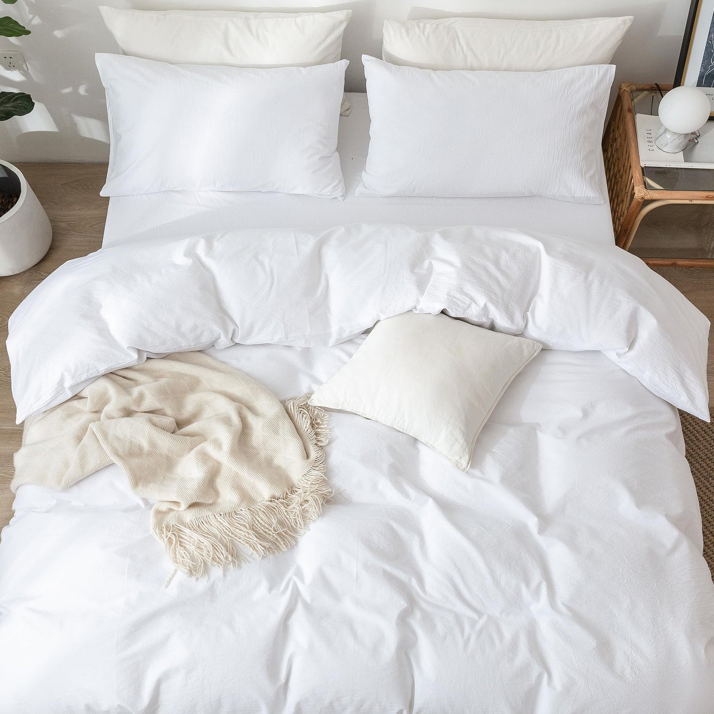 Cloud Solid Duvet Cover Set(Clean White)
