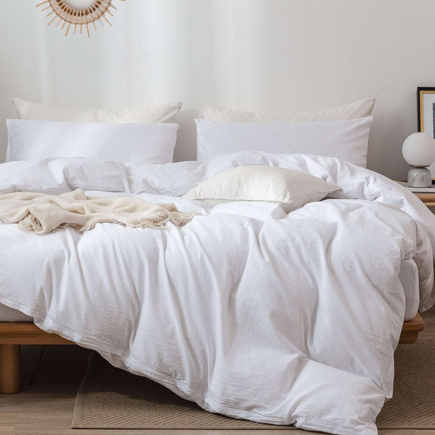 Cloud Solid Duvet Cover Set(Clean White)