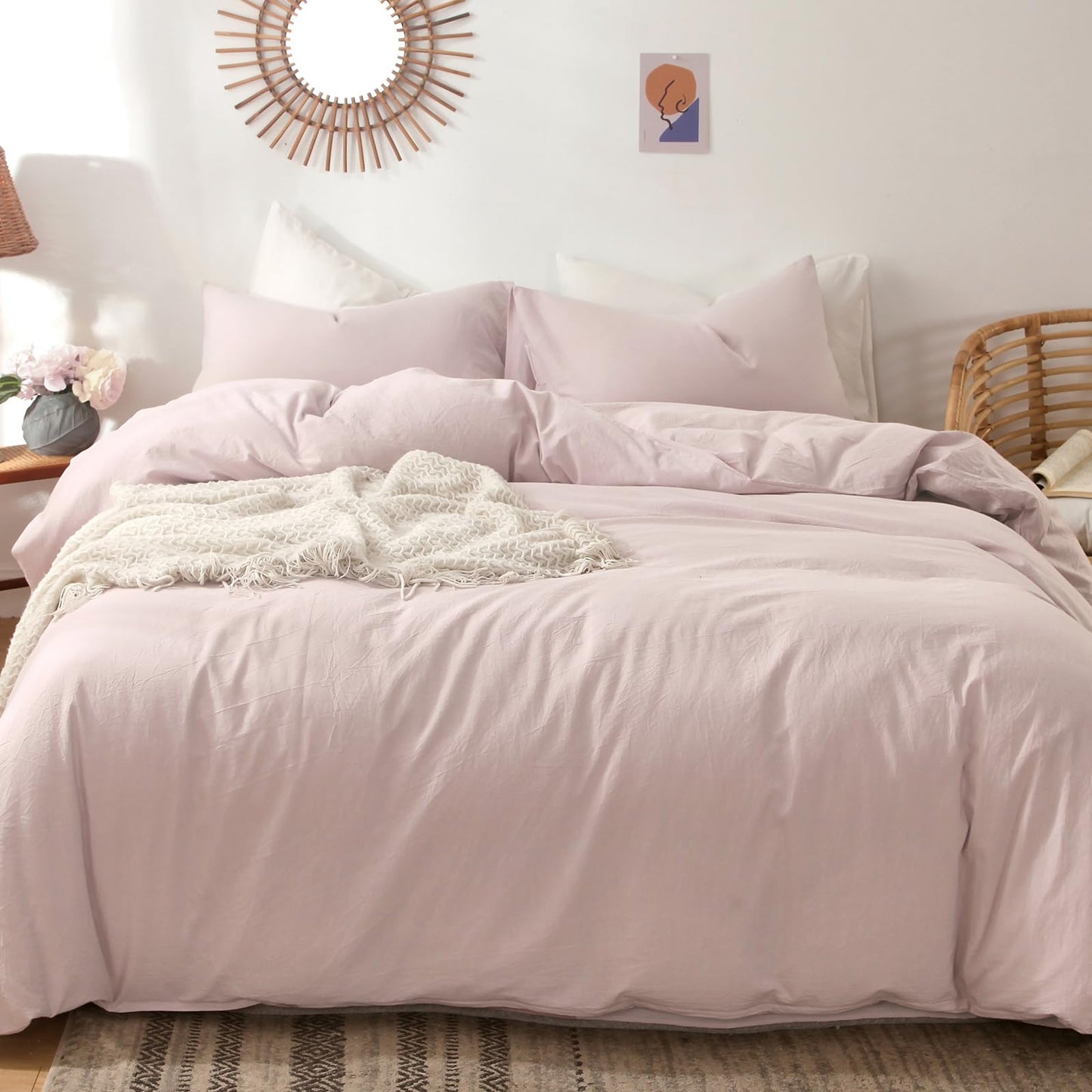 Cloud Solid Duvet Cover Set(Baby Girl)