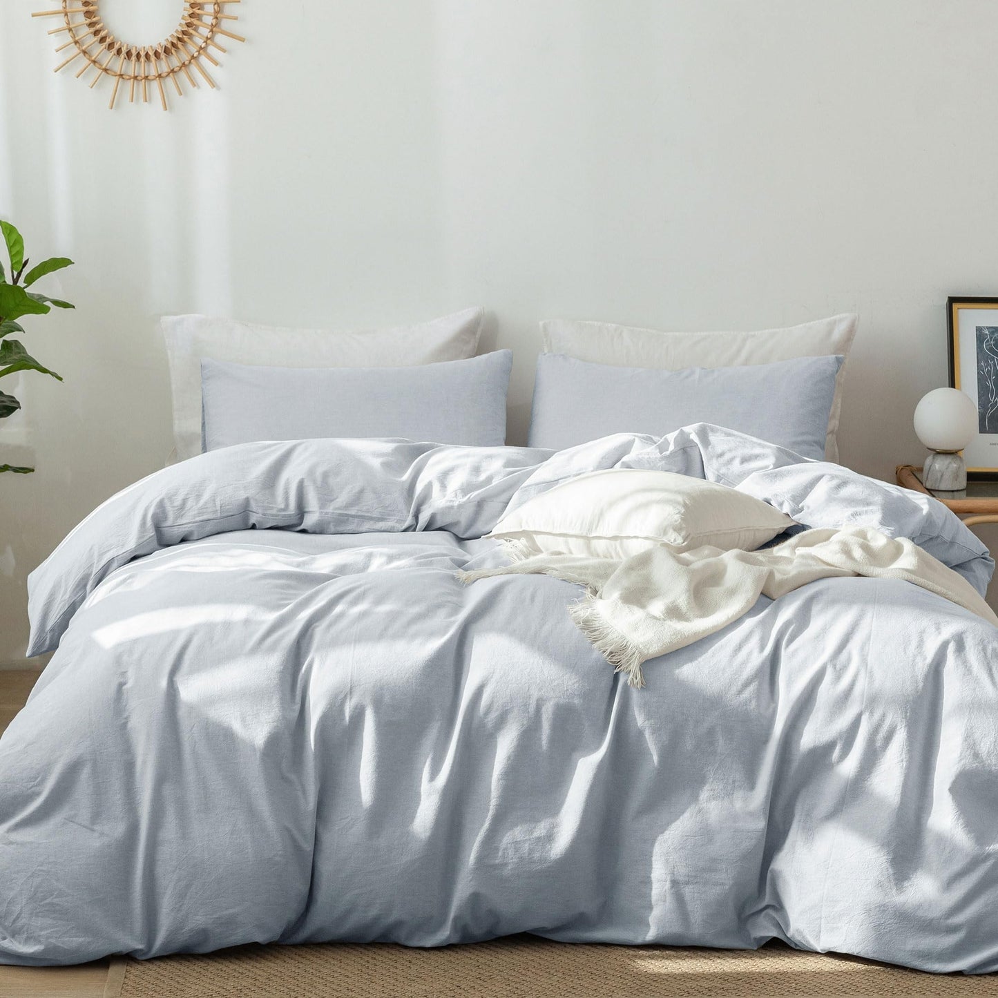 Cloud Solid Duvet Cover Set(Cornflower Blue)