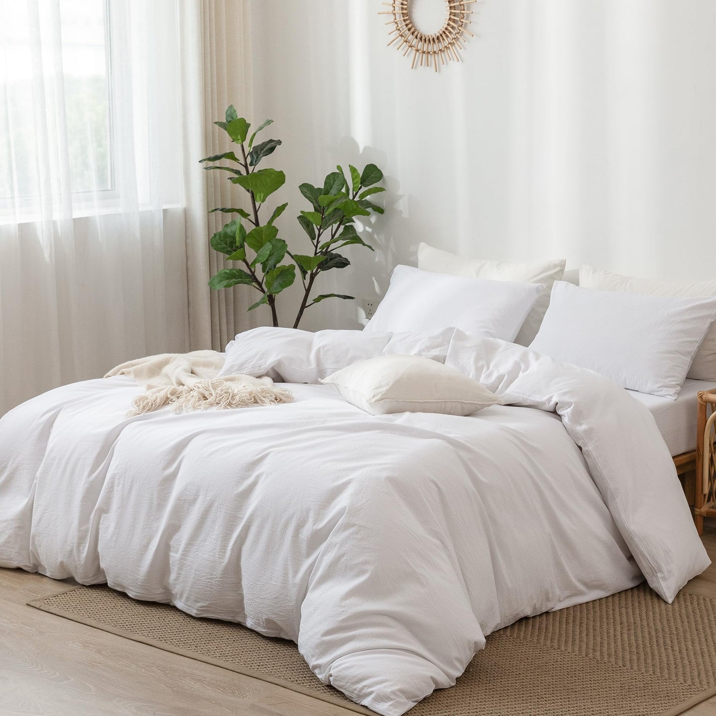 Cloud Solid Duvet Cover Set(Clean White)