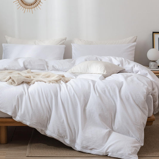 Cloud Solid Duvet Cover Set(Clean White)